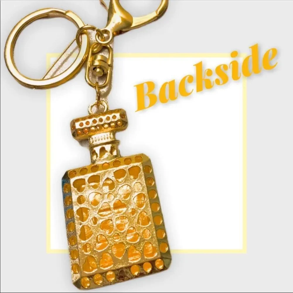 New pink & gold antiquated N5 parfumerie keychain